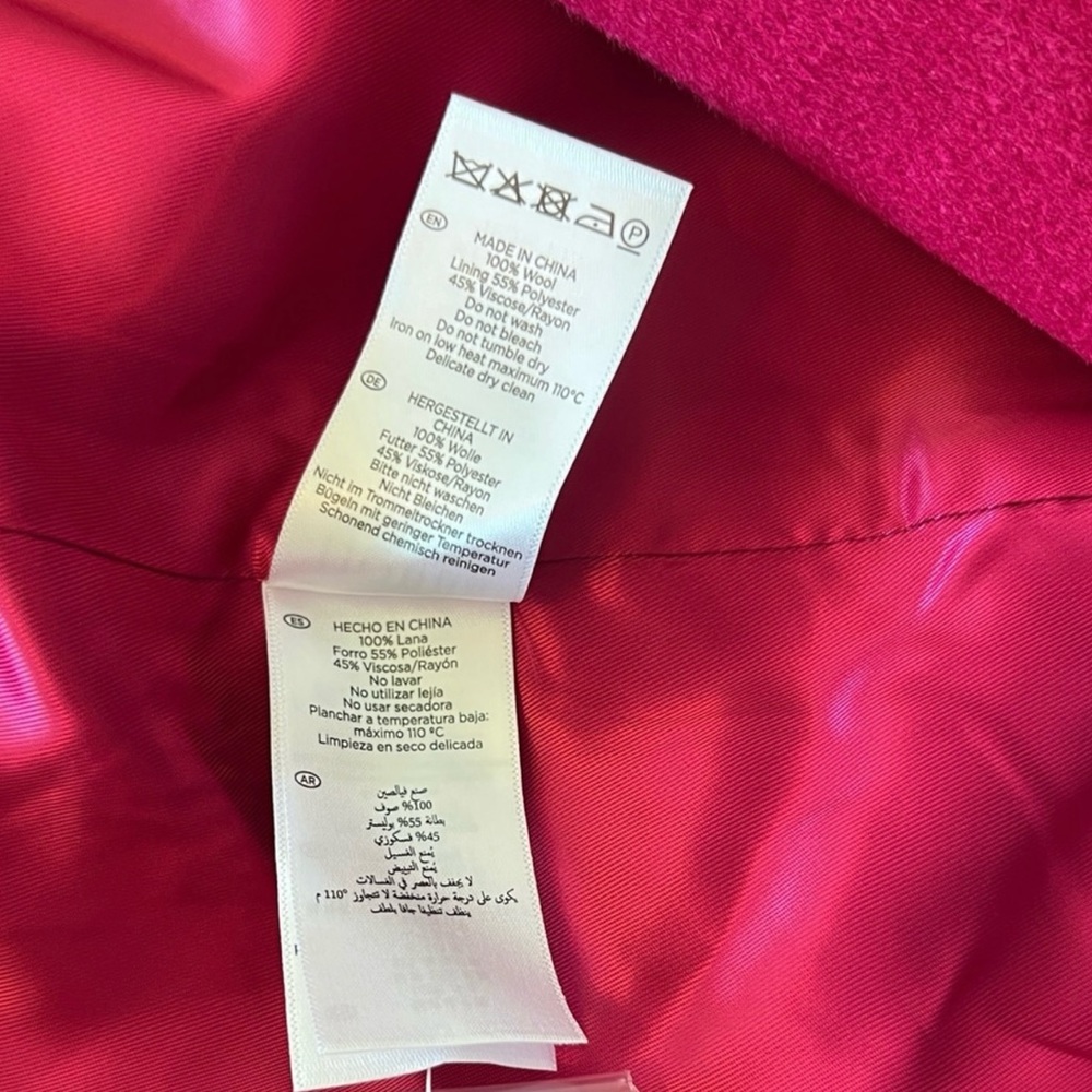 NWOT Hobbs London 'Tilda' Wool Coat in Fuchsia Pink ASO Kate Middleton-UK10/US6 - Picture 11 of 13